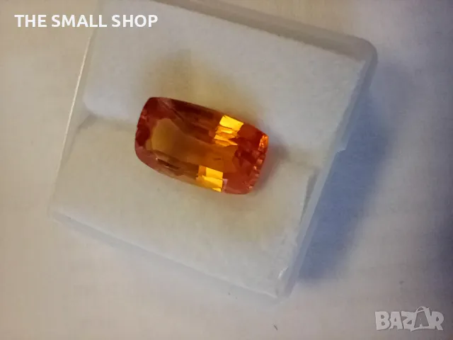 Оранжев сапфир 6,25 карата със сертификат, снимка 3 - Други - 48240446
