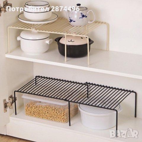 2871 Органайзер рафт за кухненски шкаф, метален, 31 х 26 х 13 см., снимка 9 - Други стоки за дома - 35348515