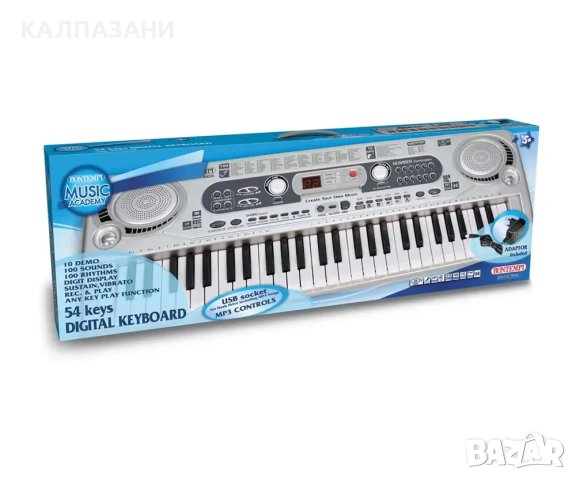 Bontempi - Електронен синтезатор 54 клавиша и MP3 вход 16 5415, снимка 1 - Музикални играчки - 43789421