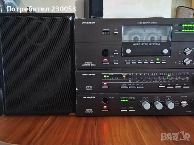 Система ,,Universum" 3 компонентна дек, тунер, усилвател + оригиналните тонколони, снимка 2 - Аудиосистеми - 52342616