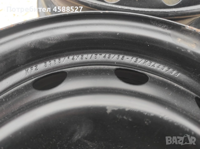 Джанти 14'' 4x100 5J et49 за Kia Picanto Hyundai I10, I20 с датчици, снимка 3 - Гуми и джанти - 53275930