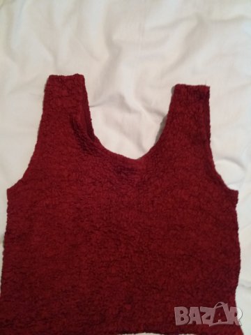 Дамски къс потник от намачкан плат, снимка 4 - Потници - 28799275