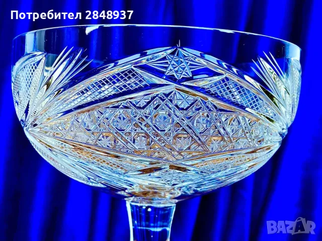 Кристални сватбени чаши, снимка 4 - Чаши - 48195153