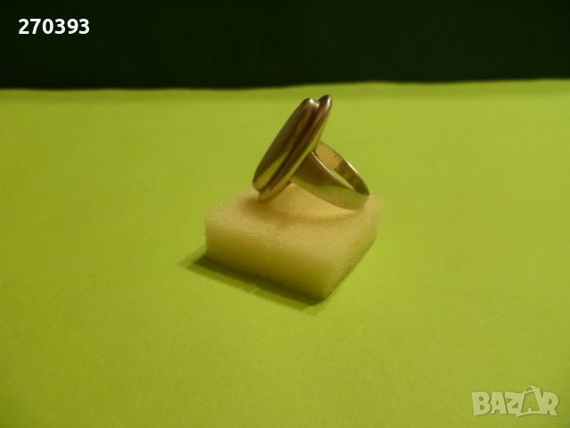 Масивен сребърен пръстен с естествен камък, снимка 2 - Пръстени - 36801857