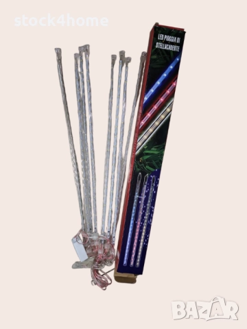 Коледни LED висулки "Падащ сняг" METHEOR, 3 метра, 8 броя по 50 см, снимка 3 - Декорация за дома - 52462976