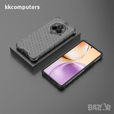 Realme 14 Pro 5G Силиконов Калъф Honeycomb TPU и Протектор, снимка 8 - Калъфи, кейсове - 50745532
