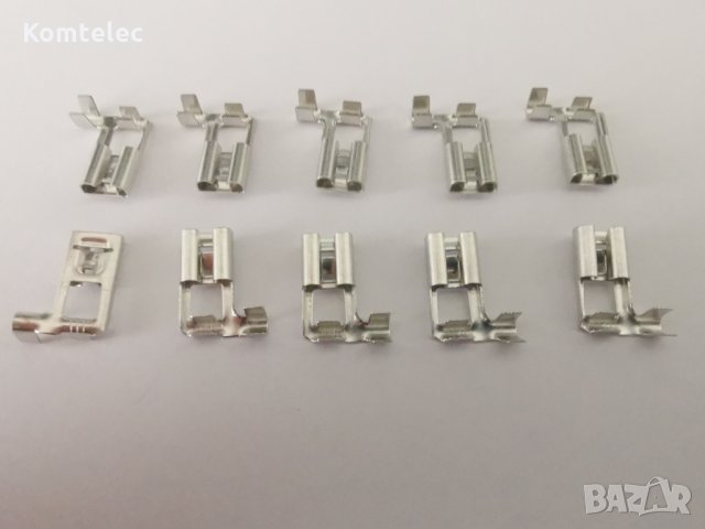 10 бр.  Конектор ъглов с контра 6.3 мм за автомобили, фарове 