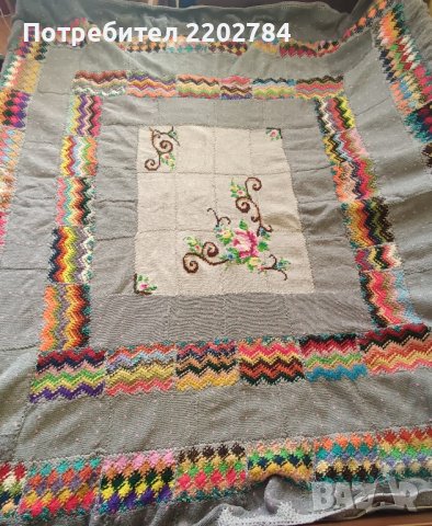 Ръчно плетена кувертюра,покривало за спалня, одеало , снимка 4 - Покривки за легло - 43551913