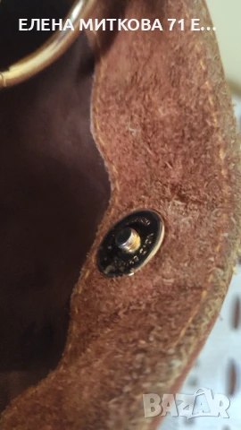 Дамска чанта от естествена мека лицева кожа в кафяв цвят, снимка 7 - Чанти - 51172804