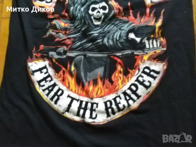Sons of anarchy Road Gear Fear bthe reaper тениска размер С, снимка 3 - Тениски - 49963751
