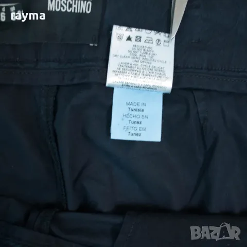 Love Moschino син памучен еластичен спортно елегантен панталон с ниска талия, снимка 6 - Панталони - 47989950