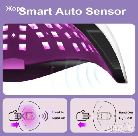 72лед/300 Професионална /LED Лампа-печка за изпичане на маникюр-гел лак SUN BM-12, снимка 10 - Продукти за маникюр - 47772907