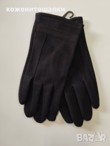 31 Мъжки ръкавици кашмир в черен цвят 