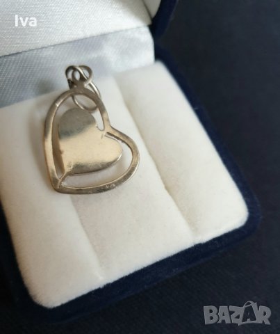 Висулка сърце сребро със Swarovski, снимка 3 - Колиета, медальони, синджири - 28042582