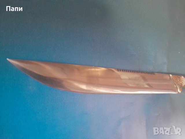 Голям ловен нож 40 см,с дръжка от елен, снимка 2 - Ножове - 38390776