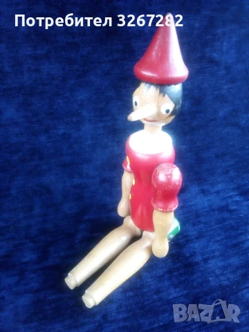 Палячо,Кукла,Пинокио,Дърво,Старинна, снимка 3 - Антикварни и старинни предмети - 50999264