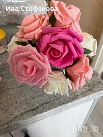 Букет от постоянни рози Свети Валентин за влюбените романтичен подарък, снимка 15 - Изкуствени цветя - 35657984