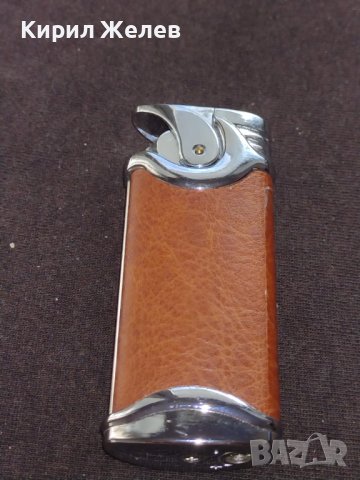 Маркова запалка GERGE KARELIAS AND SONG метална с кожа работи елегантна 42463, снимка 6 - Колекции - 43653837