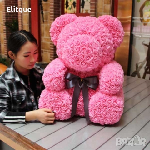 Мече изработено от рози с панделка , снимка 3 - Декорация за дома - 52787073