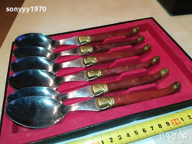 lou laguiole france-6бр лъжици от франция 0511221835, снимка 3 - Антикварни и старинни предмети - 38571186