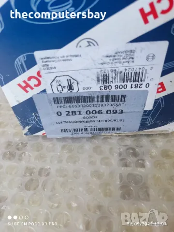 Дебитомер airflow maf sensor BMW 3 E90 E91 E92 BOSCH LUFTMASSENM 3ER, снимка 2 - Части - 49326605