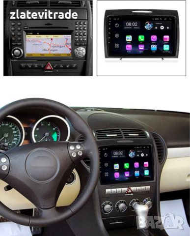 MERCEDES-BENZ SLK R171 - 9" Андроид Навигация ЧЕРЕН, 9410, снимка 6 - Навигация за кола - 36745710