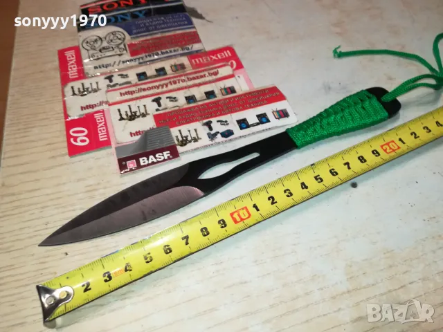 КАМА МЕТАЛЕН НОЖ С ВЪЖЕНА ОПЛЕТКА-ЗЕЛЕНО 2002251810, снимка 9 - Ножове - 49212119