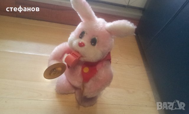 Уникално за колекция ретро зайче, Япония на батерии ALPS made in japan toys, 4 ФУНКЦИИ, снимка 3 - Колекции - 32594025