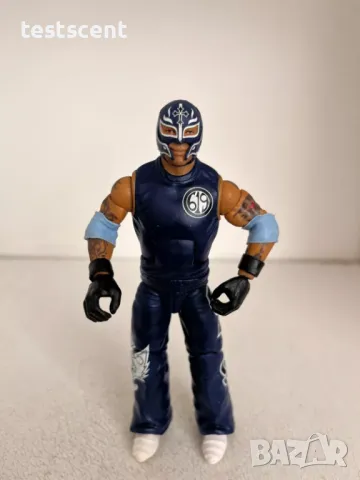 Екшън фигура WWE Rey Mysterio Mattel Elite Summerslam Blue Мистерио figure играчка, снимка 7 - Колекции - 48447975