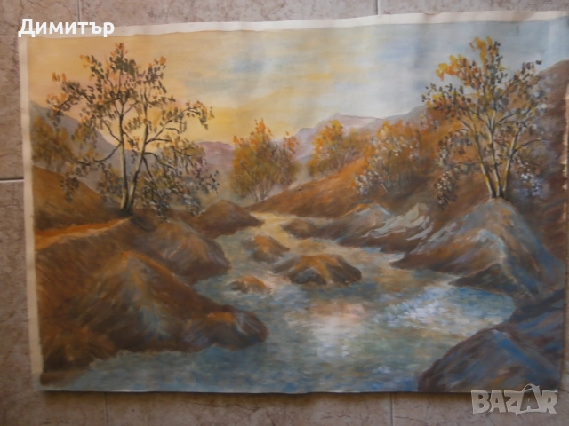 Картина пейзаж гваш