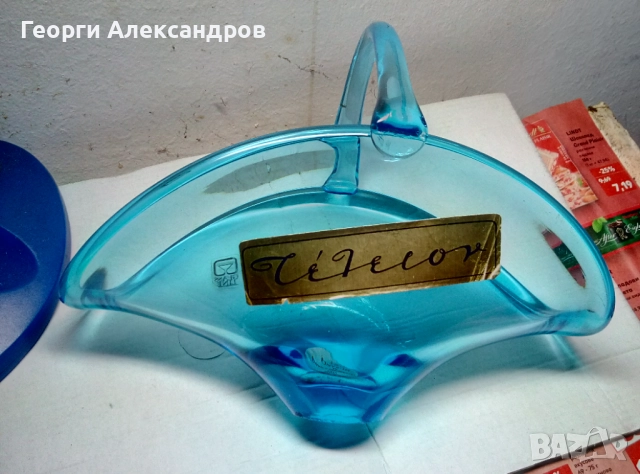 Кошничка - Бонбониера Ръчно Изработена от Оригинален Марков Цветен Венециански Оловен Кристал МУРАНО, снимка 7 - Декорация за дома - 52881816