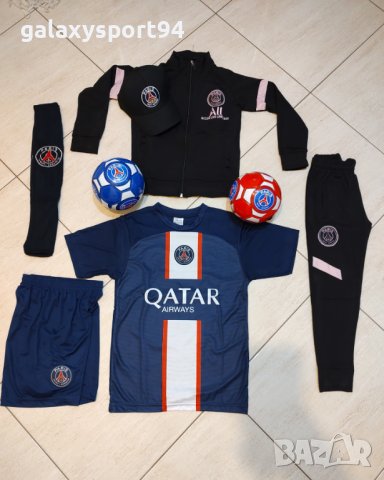 Детски Анцуг ПСЖ 2023 + Екип с калци и шапка 2023 Меси/Неймар/мбапе, снимка 2 - Футбол - 37969051