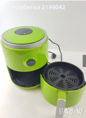 Фритюрник с горещ въздух зелен, снимка 2 - Фритюрници - 52096548