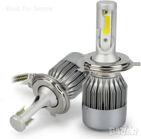 LED крушки H4, висок клас, 7200 lum, 6000K-6500K от Safego, снимка 2 - Аксесоари и консумативи - 48711097