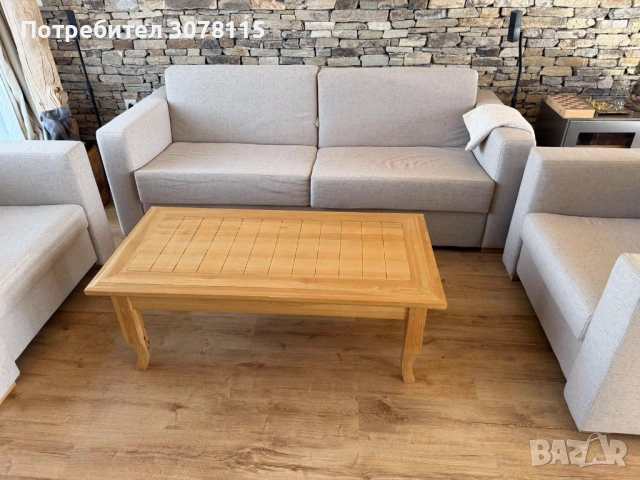 Дървена холна маса , снимка 2 - Маси - 53018537