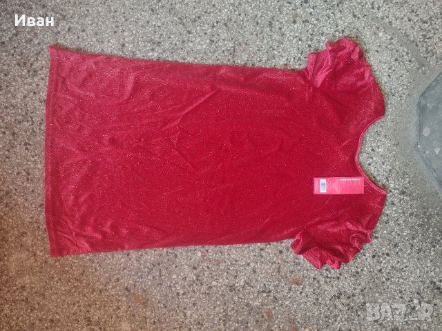 Нова рокля червена с блясък , снимка 4 - Рокли - 43385597