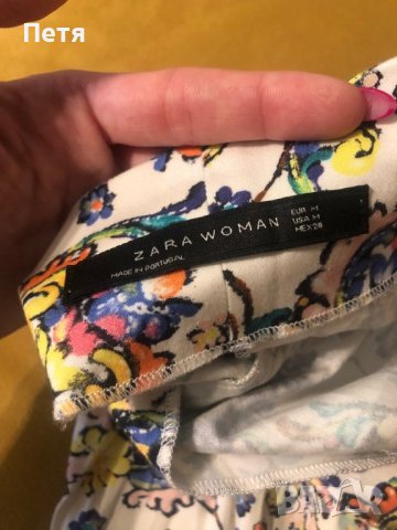 Zara Дамска пола с висока талия, снимка 4 - Поли - 37620458