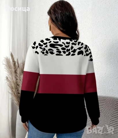 Дамска блуза с дълъг ръкав размер 2ХЛ дължина 71 см има разтегливост нова., снимка 2 - Блузи с дълъг ръкав и пуловери - 52250277