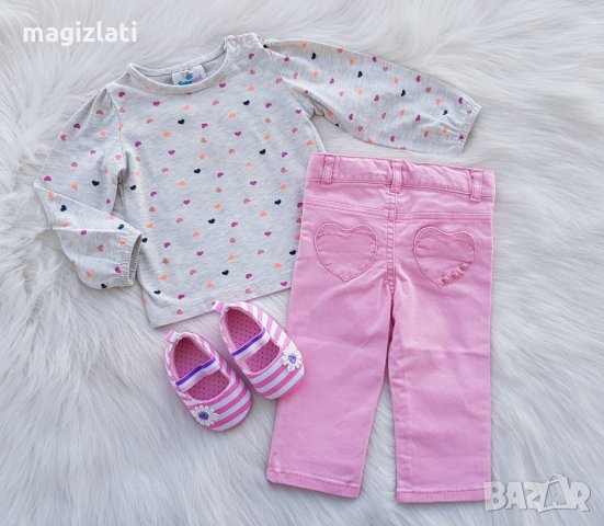 Дънки блузка и буйки за бебе 6 месеца , снимка 10 - Комплекти за бебе - 35292988