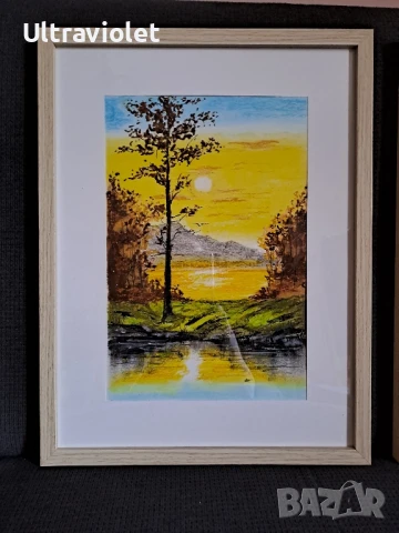 Пейзажи маслен пастел , снимка 3 - Картини - 50443698