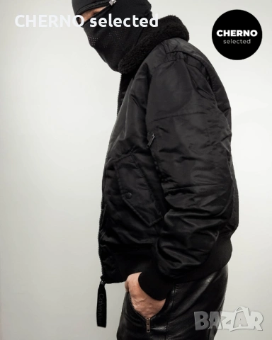 Бомбър яке с шерпа яка CALVIN KLEIN Sherpa Aviator Bomber Jacket – размер L•M – Ново без етикети, снимка 6 - Якета - 53297270