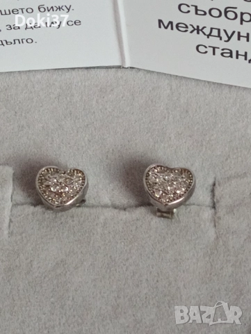 СРЕБЪРНИ ОБЕЦИ 925/1000, снимка 2 - Обеци - 52911821