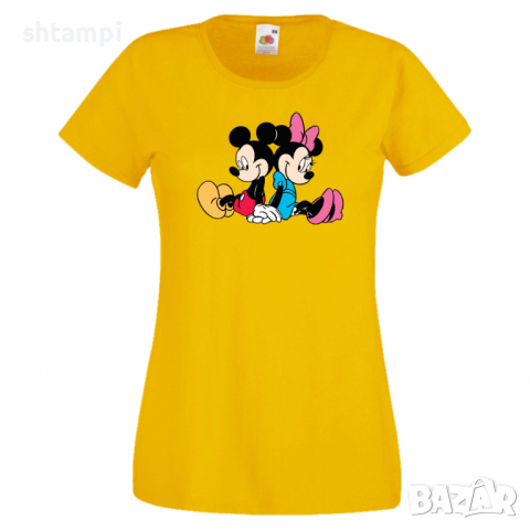 Дамска тениска Mickey & Minnie Мини Маус,Микки Маус.Подарък,Изненада,, снимка 10 - Тениски - 36526202