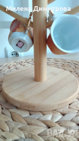 Бамбукова поставка за чаши, снимка 3 - Други стоки за дома - 53050908