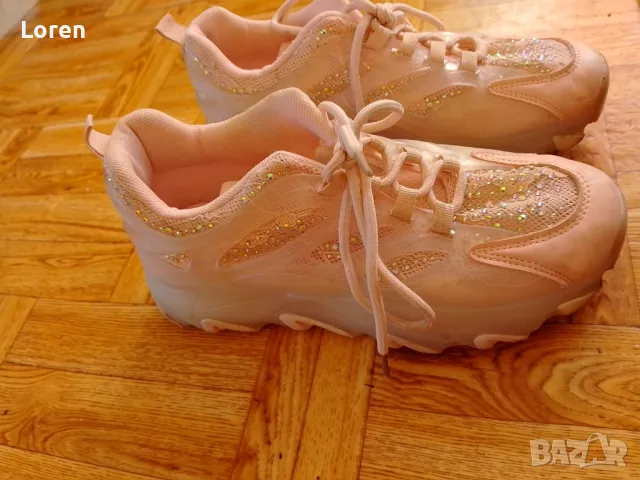 Подарявам!Розови маратонки с камъчета, снимка 12 - Маратонки - 50108894