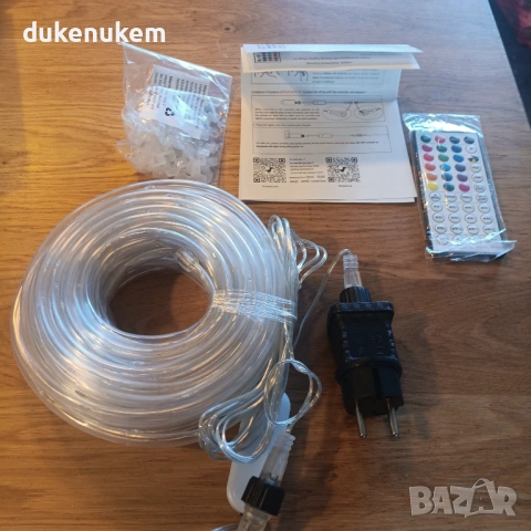 LED светлинна тръба 15 м – RGB + топло бяло, IP68, с дистанционно, снимка 7 - Лед осветление - 53161851