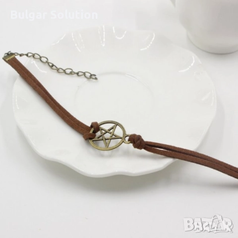 😈 Колие с пентаграм от филма Supernatural, снимка 18 - Колиета, медальони, синджири - 52597764