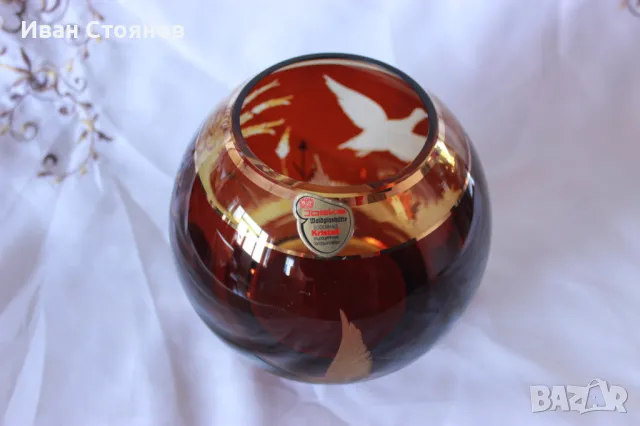 Кръгла ваза Joska, снимка 2 - Вази - 49119970