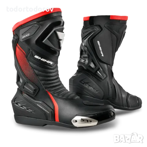 Топ Цена Мото ботуши SHIMA RS-6 RED,всички протектори,кожа,вентилация, снимка 1