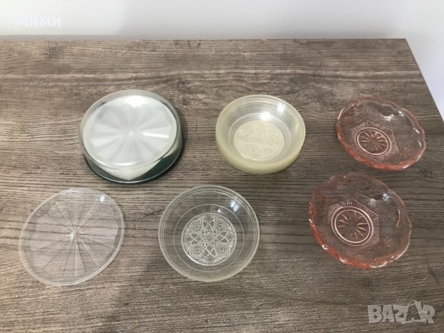 Чинийки за сладко стъклени и пластмасови и съдове за ядки и сладки., снимка 4 - Антикварни и старинни предмети - 42099255